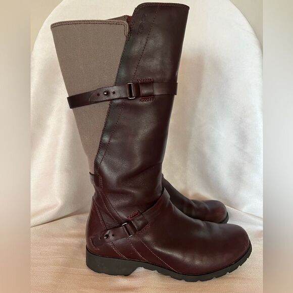 Teva De La Vina leather canvas knee high trail walking comfort boot  Size 6.5 - Picture 4 of 11
